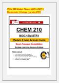 CHEM 210 Biochemistry Final Exam &lpar;2025 &sol; 2026&rpar; Portage Learning 