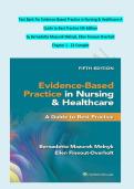 Test Bank For Evidence-Based Practice in Nursing & Healthcare A Guide to Best Practice 5th Edition by Bernadette Mazurek Melnyk&comma; Ellen Fineout-Overholt Chapter 1 - 23 CompletTest Bank For Evidence-Based Practice in Nursing & Healthcare A Guide to Best Pra
