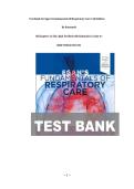 Test Bank for Egan&rsquo;s Fundamentals of Respiratory Care &ndash; 11th Edition by Kacmarek &vert; ISBN 9780323933391 &vert; All Chapters &vert; Test Bank with Verified Q&A