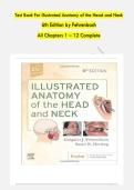 Test Bank For Illustrated Anatomy of the Head and Neck 6th Edition by Fehrenbach All Chapters 1 &ndash; 12 Complete 