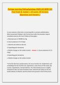 Portage Learning Pathophysiology NURS 231 BIOD 331 Final Exam & module 1-10 exams All Versions &lpar;Questions and Answers &rpar;