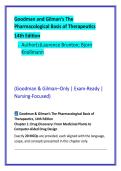 Goodman & Gilman 14th Ed Nursing Pharmacology MCQ Study Guide & Practice Test Bank