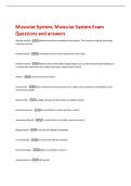 Muscular System&comma; Muscular System Exam  Questions and answers 