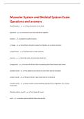 Muscular System and Skeletal System Exam  Questions and answers 