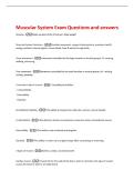Muscular System Exam Questions and answers 