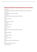 Muscular System Exam Questions and answers 