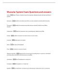 Muscular System Exam Questions and answers 
