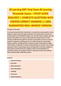 JB Learning EMT Final Exam Review &ndash; EMT STUDY GUIDE 2026&sol;2027 COMPLETE QUESTIONS WITH VERIFIED CORRECT ANSWERS &vert;&vert; 100&percnt; GUARANTEED PASS &vert; NEWEST VERSION