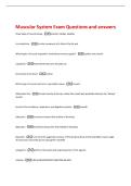 Muscular System Exam Questions and answers 