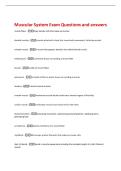 Muscular System Exam Questions and answers 