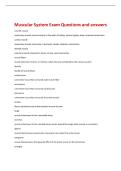 Muscular System Exam Questions and answers 