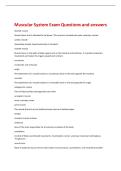 Muscular System Exam Questions and answers 