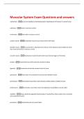 Muscular System Exam Questions and answers 