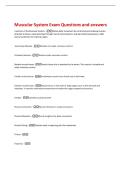 Muscular System Exam Questions and answers 
