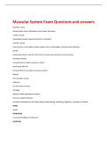 Muscular System Exam Questions and answers 