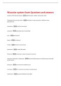 Muscular system Exam Questions and answers 