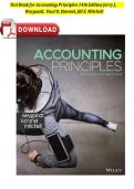 Full Test Bank for Accounting Principles 14th Edition by Jerry J&period; Weygandt&comma; Paul D&period; Kimmel&comma; and Jill E&period; Mitchell Complete Coverage &lpar;All Chapters&rpar; Verified Multiple Choice&comma; Brief Exercises & Problem Solutions Financial Reporting &sol; Merchandising Operations 