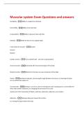 Muscular system Exam Questions and answers 