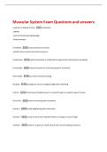 Muscular System Exam Questions and answers 