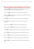 Muscular System Exam Questions and answers 
