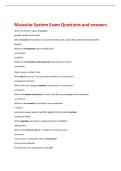 Muscular System Exam Questions and answers 