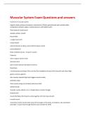 Muscular System Exam Questions and answers 
