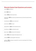 Muscular System Exam Questions and answers 