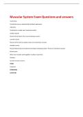 Muscular System Exam Questions and answers 
