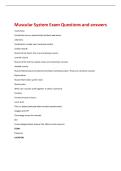 Muscular System Exam Questions and answers 