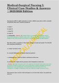 Medical-Surgical Nursing I&colon; Clinical Case Studies & Answers &vert; 2025&sol;2026 Edition 