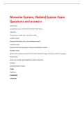 Muscular System&comma; Skeletal System Exam  Questions and answers 
