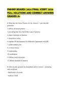 PMHNP CERTIFICATION EXAM 2024 ACTUAL TEST VERIFIED A&plus; COMPREHENSIVE STUDY GUIDE 2026 QUESTIONS WITH VERIFIED ANSWERS GRADED A&plus;
