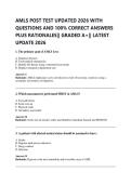 AMLS POST TEST UPDATED 2026 WITH  QUESTIONS AND 100&percnt; CORRECT ANSWERS  PLUS RATIONALES&vert;&vert; GRADED A&plus;&vert;&vert; LATEST  UPDATE 2026 