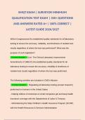 SMQT EXAM &vert; SURVEYOR MINIMUM QUALIFICATION TEST EXAM &vert; 350&plus; QUESTIONS AND ANSWERS RATED A&plus; &vert; 100&percnt; CORRECT &vert; LATEST GUIDE 2026&sol;2027
