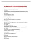 NCLEX Review 2026 Exam questions and answers 