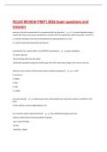 NCLEX REVIEW PREP&excl; 2026 Exam questions and  answers 