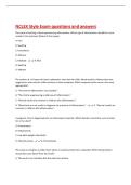 NCLEX Style Exam questions and answers 