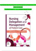 Test Bank for Nursing Delegation and Management of Patient Care&comma; 3rd Edition by Motacki  &vert; Verified Chapter's 1 - 21 &vert; Complete Newest Version 