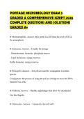 PORTAGE MICROBIOLOGY EXAM 3 GRADED A CERTIFICATION PAPER 2026 FULL ANSWERS GRADED A&plus;