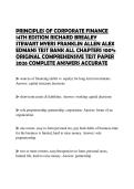 PRINCIPLES OF AUDITING AND OTHER ASSURANCE SERVICES 2024 23RD EDITION RAY WHITTINGTON TEST BANK ALL CHAPTERS 100&percnt; ORIGINAL VERIFIED COMPREHENSIVE TEST PAPER 2026 COMPLETE ANSWERS ACCURATE