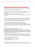 NCSBN NCLEX RN Exam questions and answers 