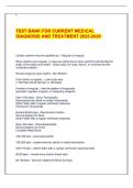 TEST BANK FOR CURRENT MEDICAL  DIAGNOSIS AND TREATMENT 2025-2026 