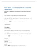 New Media Technology Midterm Questions  and answers 