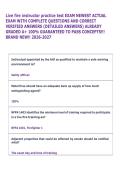 Live fire instructor practice test EXAM NEWEST ACTUAL  EXAM WITH COMPLETE QUESTIONS AND CORRECT  VERIFIED ANSWERS &lpar;DETAILED ANSWERS&rpar; ALREADY  GRADED A&plus; 100&percnt; GUARANTEED TO PASS CONCEPTS&excl;&excl;&excl;  BRAND NEW&excl;&excl; 2026-2027 