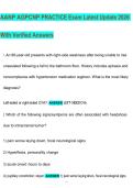 AANP AGPCNP Practice Exam Questions & Answers &vert; Adult-Gerontology Primary Care NP Review