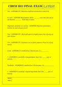 CHEM 1011 FINAL EXAM QUESTIONS AND ANSWERS 2026
