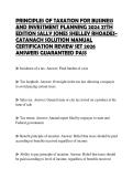 PRINCIPLES OF TAXATION FOR BUSINESS AND INVESTMENT PLANNING 2025 EDITION SALLY JONES SHELLEY RHOADESCATANACH SANDRA CALLAGHAN TEST BANK ACTUAL EXAMINATION 2026 QUESTIONS WITH SOLUTIONS GRADED A&plus;