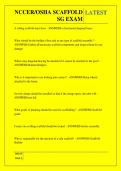 NCCER&sol;OSHA SCAFFOLD  SG EXAM QUESTIONS AND ANSWERS 2026