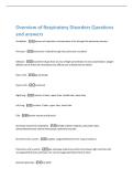 Overview of Respiratory Disorders Questions  and answers
