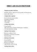 FIRST AID EXAM FRONTIER QUESTIONS AND ANSWERS 2026